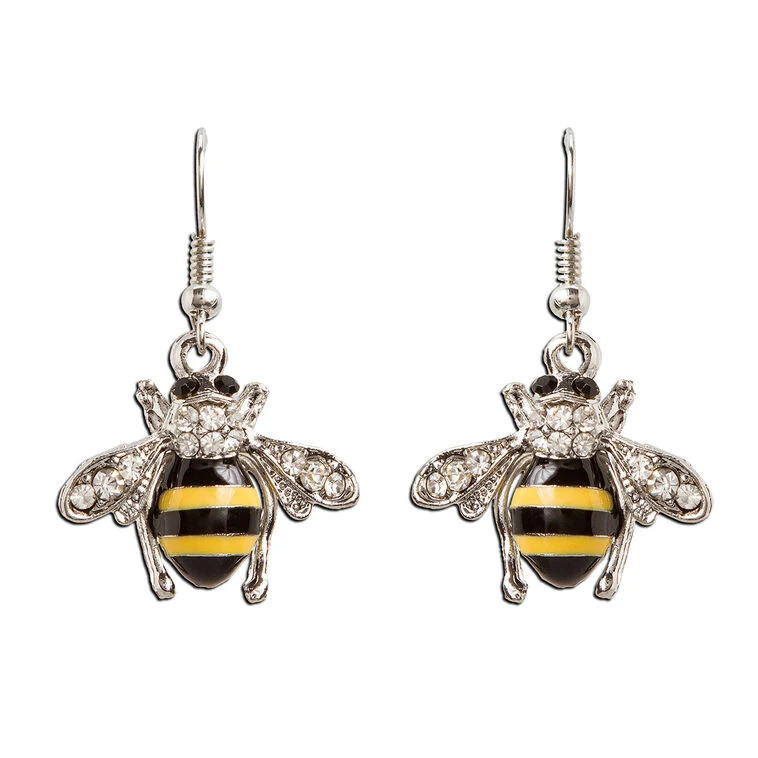 Rain Jewelry Crystal And Glass Bee Earrings 1 Rain Jewelry Crystal And Glass Bee Earrings