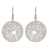 Rain Jewelry Dandelion Cutout Silver Metal Earrings