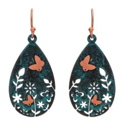 Rain Jewelry Flower Cutout Teardrop Earrings