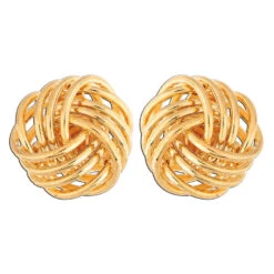 Rain Jewelry Gold Wire Love Knot Stud Earrings