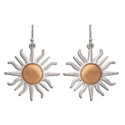 Rain Jewelry Mixed Metal Sun Drop Earrings