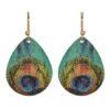 Rain Jewelry Small Peacock Feather Printed Earrings