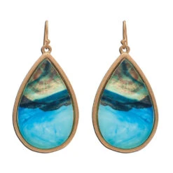 Rain Jewelry Seascape Scene Drop Earrings