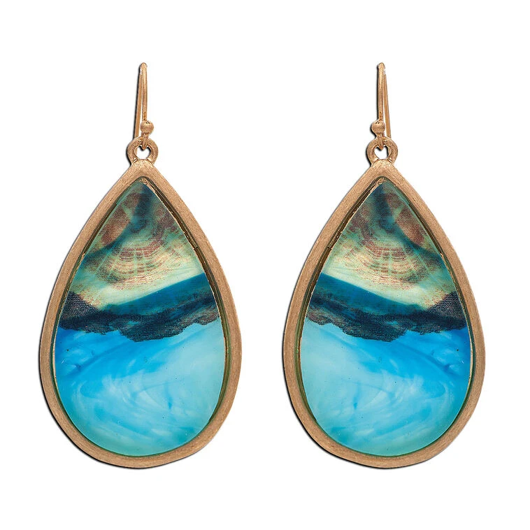 Rain Jewelry Seascape Scene Drop Earrings 1 Rain Jewelry Seascape Scene Drop Earrings