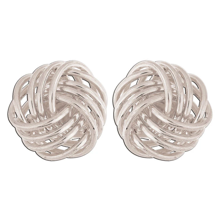Rain Jewelry Silver Wire Love Knot Stud Earrings 1 Rain Jewelry Silver Wire Love Knot Stud Earrings