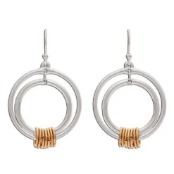 Rain Jewelry Wrapped Ring Drop Earrings