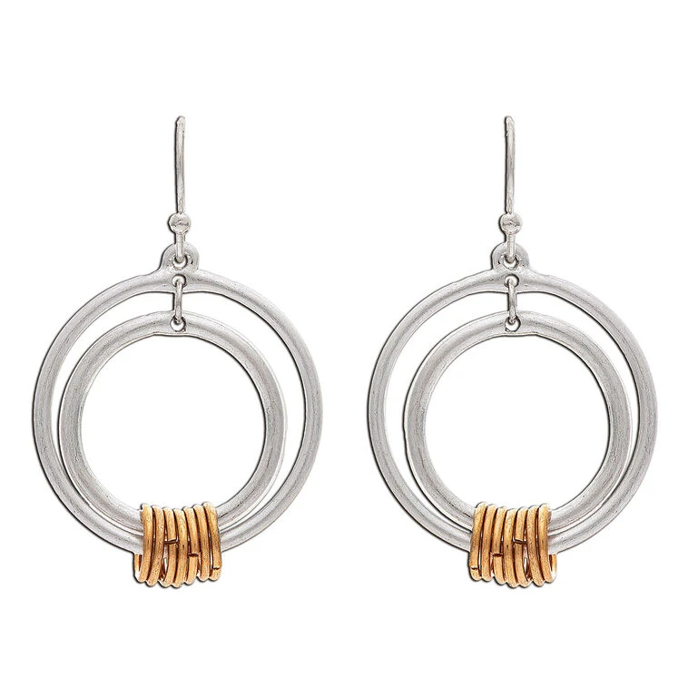 Rain Jewelry Wrapped Ring Drop Earrings 1 Rain Jewelry Wrapped Ring Drop Earrings