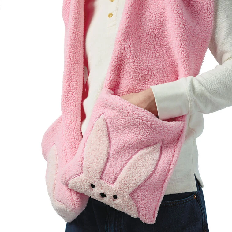 Hallmark A Christmas Story™ Ralphie's Pink Bunny Suit Hooded Scarf With Pockets 2 Hallmark A Christmas Story™ Ralphie's Pink Bunny Suit Hooded Scarf With Pockets - Image 2