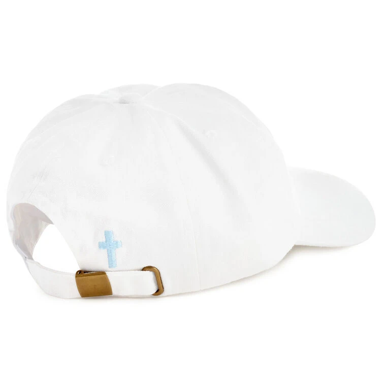 Hallmark Running On Faith White Baseball Cap 2 Hallmark Running On Faith White Baseball Cap - Image 2