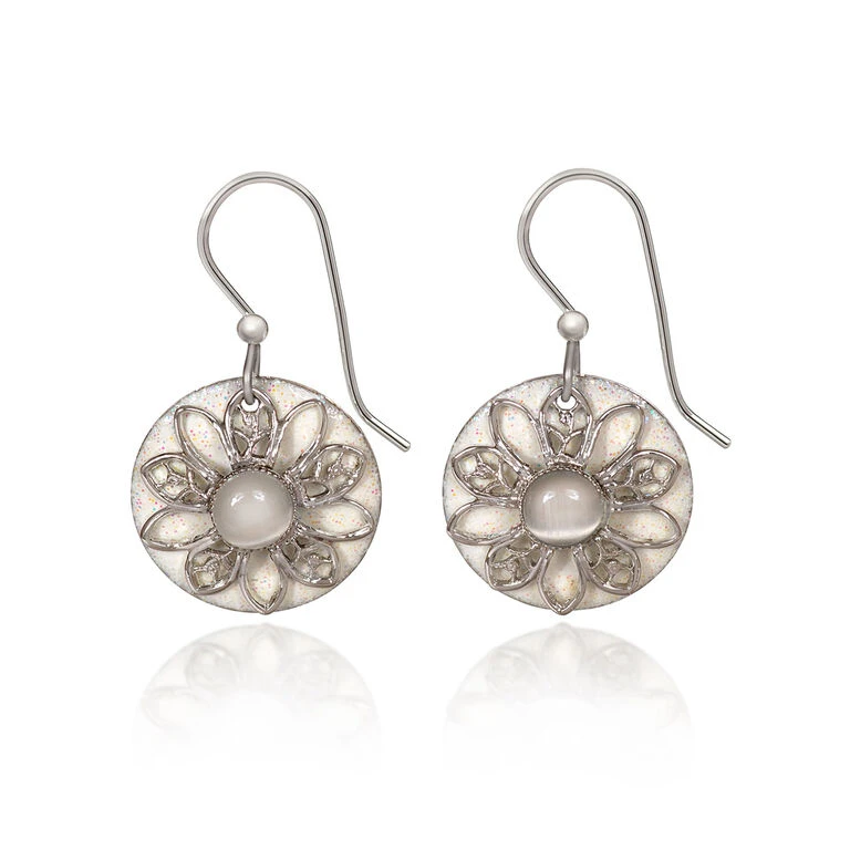 Silver Forest Silver-Tone Filigree Flower Layered Metal Drop Earrings 1 Silver Forest Silver-Tone Filigree Flower Layered Metal Drop Earrings