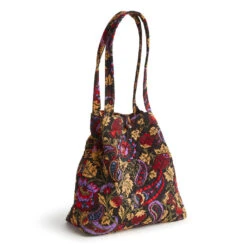 Vera Bradley Small Original Tote In Midnight Garden Paisley 6 Vera Bradley Small Original Tote In Midnight Garden Paisley -Vera Bradley Shop Small Original Tote in Brown Paisley Floral 5030320571 03