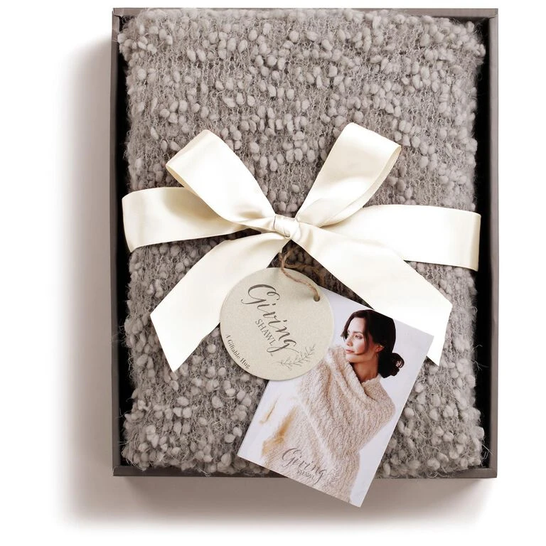 Taupe Giving Shawl 1 Taupe Giving Shawl