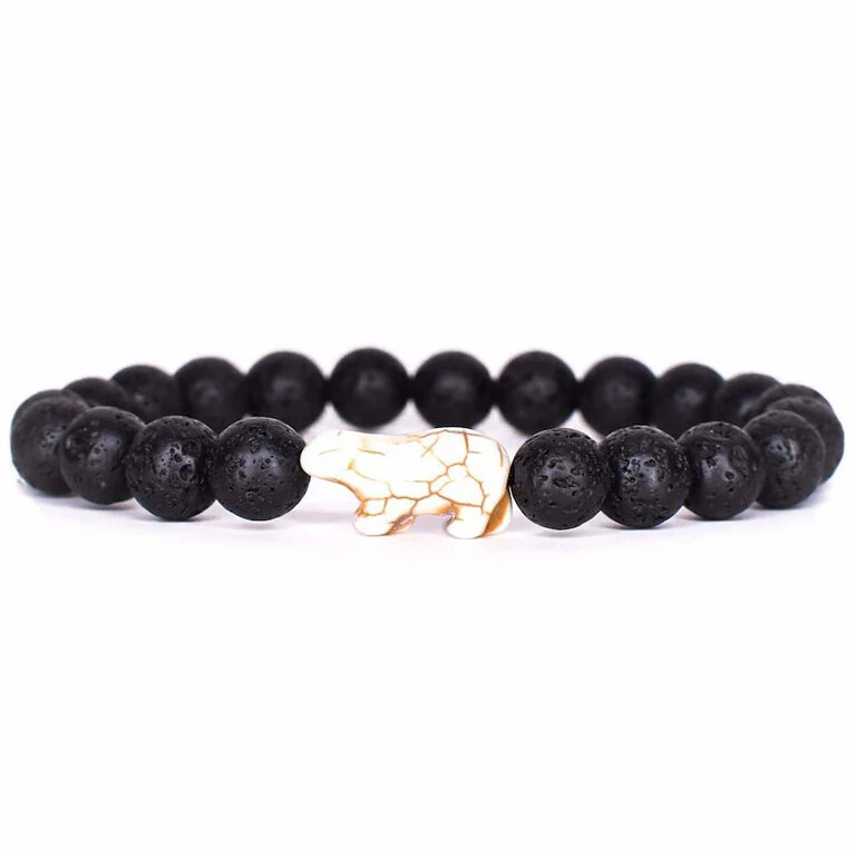 Fahlo Lava Stone Polar Bear Venture Bracelet 1 Fahlo Lava Stone Polar Bear Venture Bracelet