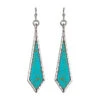 Rain Jewelry Turquoise And Silver Elongated Kite Drop Earrings