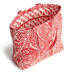 Vera Bradley Original Tote In Paisley Key -Vera Bradley Shop Vera Bradley Original Tote in Red and White Paisley 5029620574 04