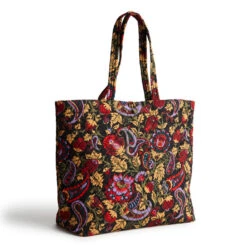 Vera Bradley Original Tote In Midnight Garden Paisley