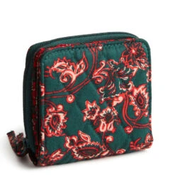 Vera Bradley Small Zip-Around Wallet In Victorian Vines