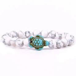 Fahlo White Howlite Conservancy Edition Sea Turtle Journey Bracelet