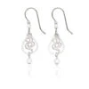 Silver Forest White And Silver-Tone Open Teardrop Earrings