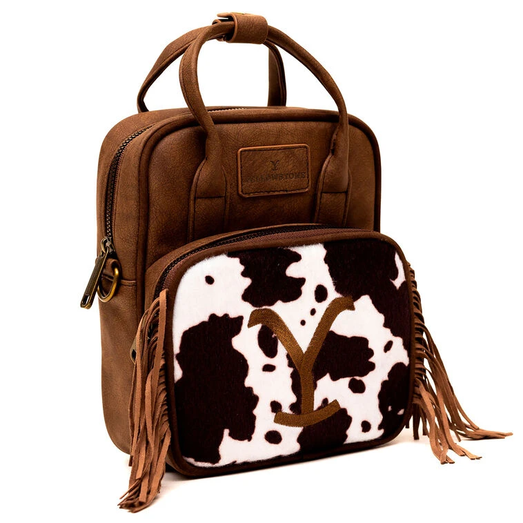Buckle-Down Yellowstone Dutton Ranch Faux Cowhide Crossbody Bag 2 Buckle-Down Yellowstone Dutton Ranch Faux Cowhide Crossbody Bag - Image 2